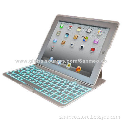 New Ultra-thin Flip PU Leather Cases, Luxury for iPad 2/3/4 with Keyboard with BacklightingNew
